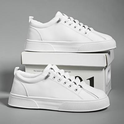 Fashion Men Vulcanized Shoes Spring White Men's Casual Sneakers Shoe Hard-wearing Designed Popular Model Mans Sports Sneaker New Style