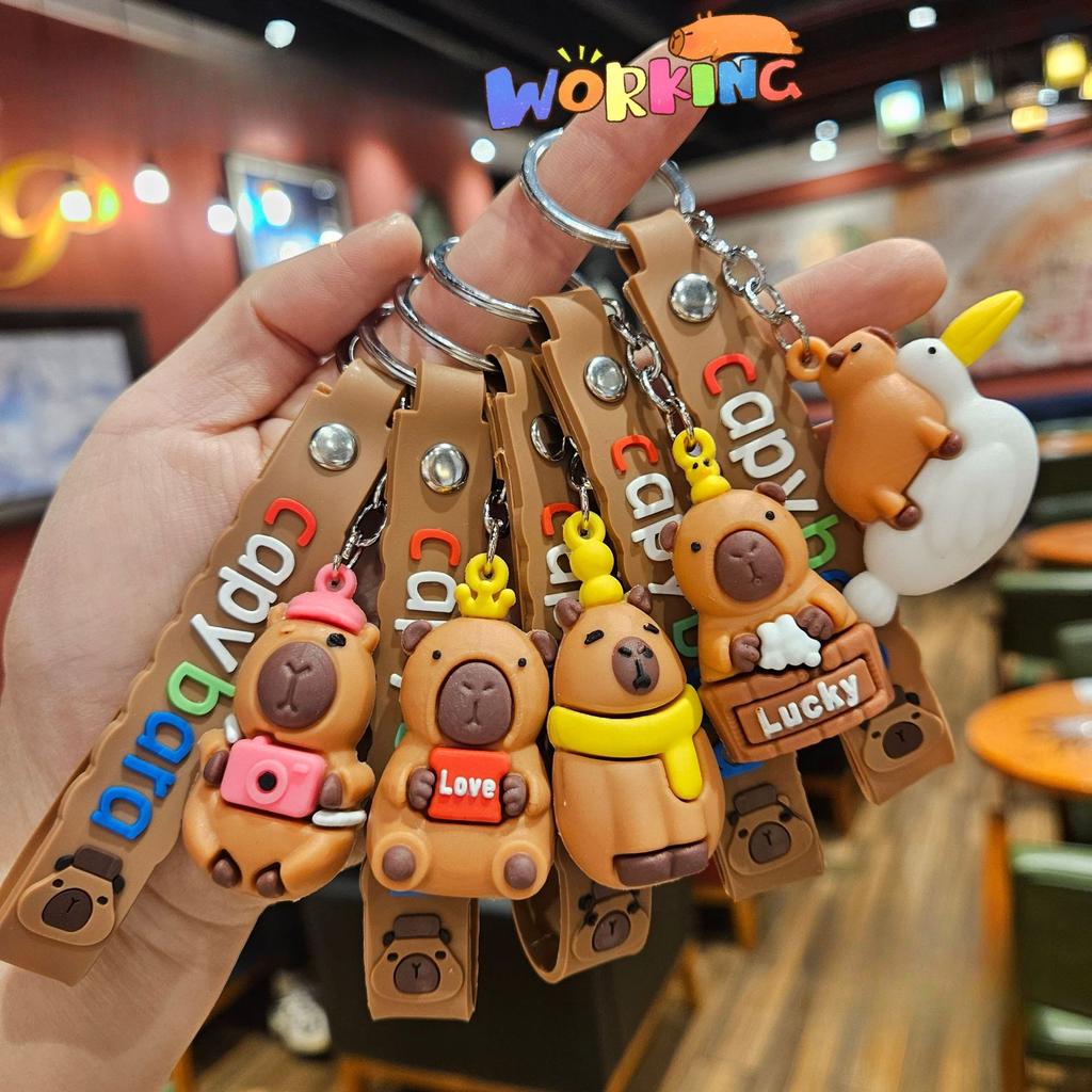 Internet-Berühmtheit Cartoon-Puppe Schlüsselanhänger Taschenanhänger Studentenanhänger Niedlicher PVC-Schlüsselanhänger Paar Auto Schmuck