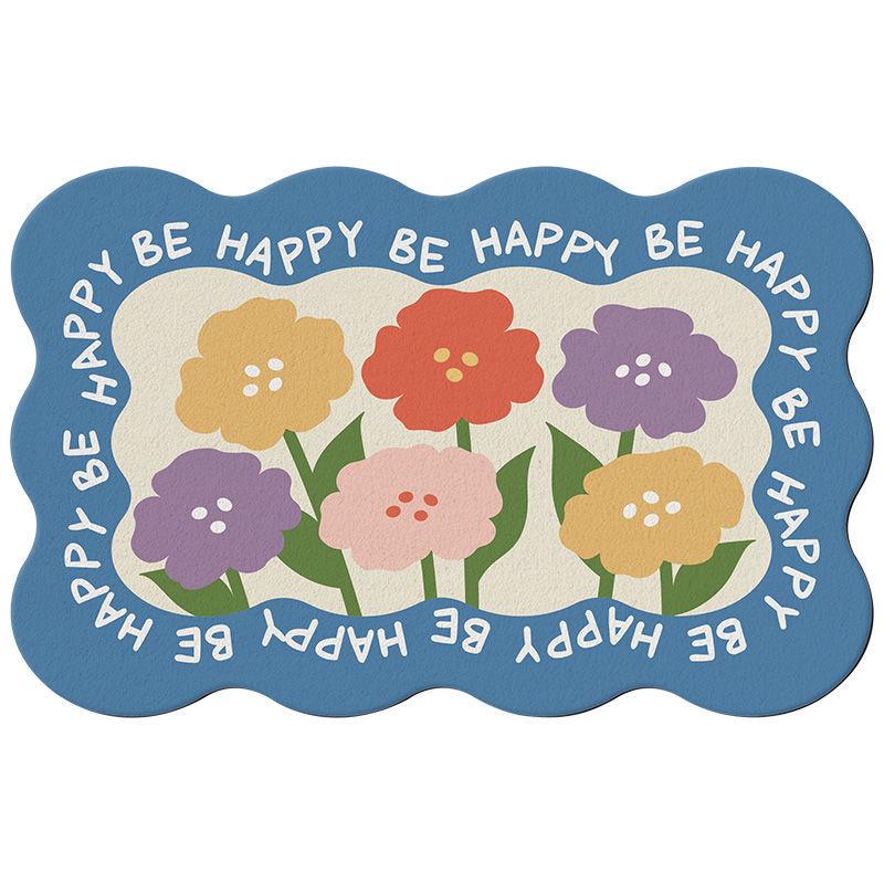 Absorbent Mat for Bathroom Door Non-slip Mat for Bathroom Floor Mat for Bedroom Carpet for Household Bathroom Mat for Bathroom Door Mat