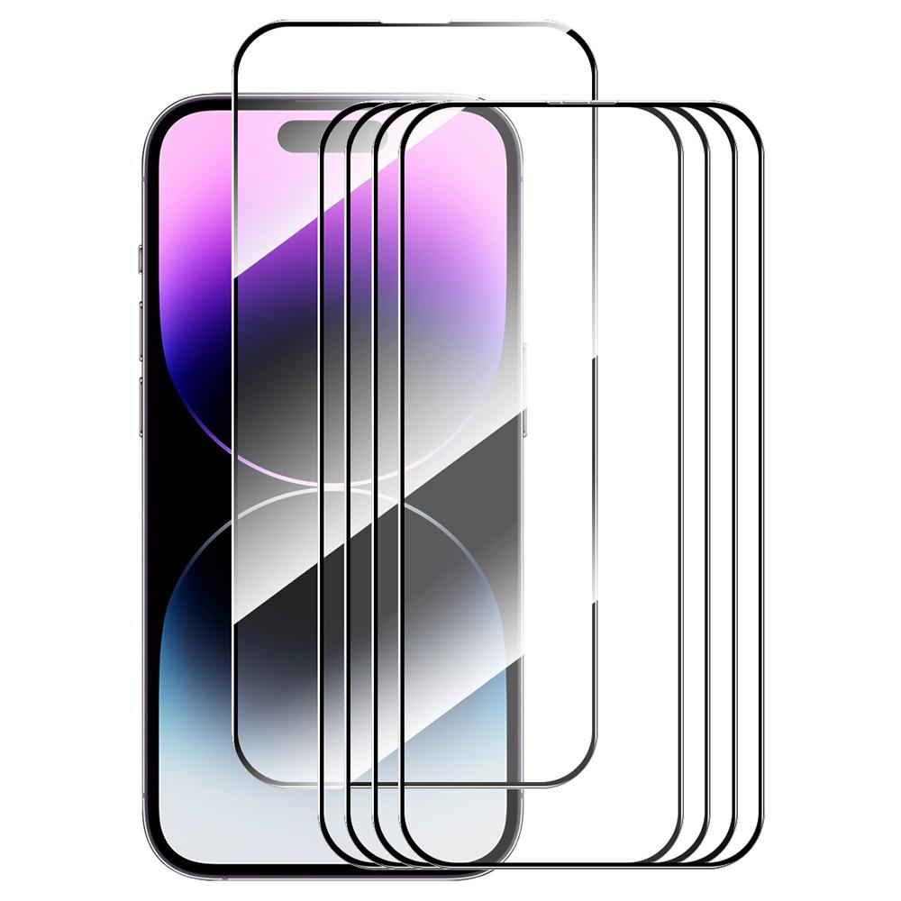 

ENKAY HAT PRINCE 5Pcs For iPhone 16 Pro Max Screen Protector 0.26mm Silk Printing High Aluminium-silicon Glass Film Type A