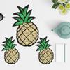 3Pcs Pineapple Embroidered Fabric Patches Sew Iron On Bag Clothes Applique Craft DIY Decoration