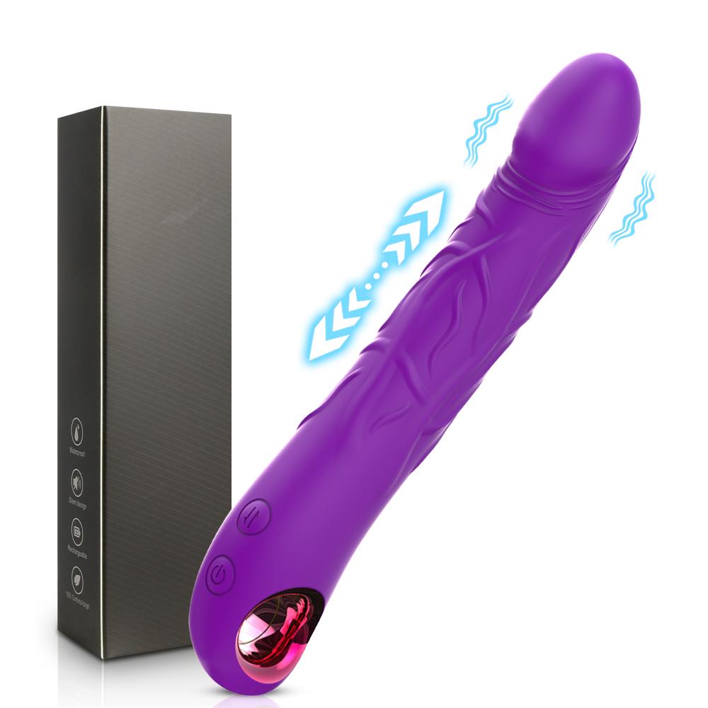 Telescopic Vibrator 10 Modes for Women High Speed Motor G-Spot Climax Dildo Vibrating Female Masturbator Adult Sex Toy for Woman