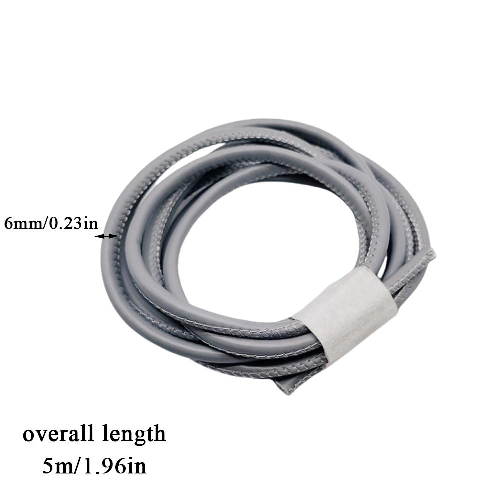 6mm Kleur 5M Kern Touw Natuurlijk Rubber Leer DIY Koorden Ambachtelijk Garen Leer Koord Zeer Veerkrachtige Buis Elastische Band