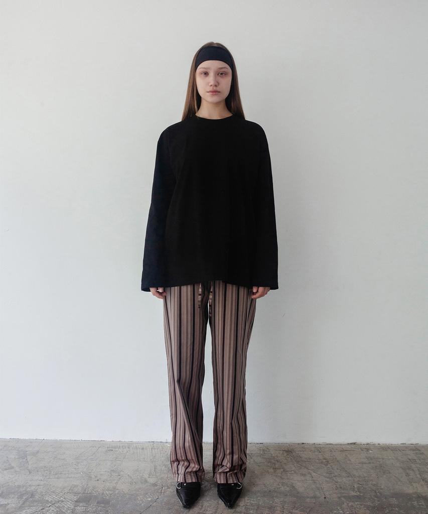 Onyueooun Brown Striped Trousers