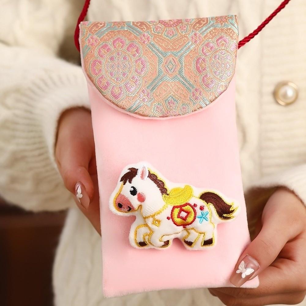 with Neck Strap Money Envelopes Red Color Lucky Money Packets Lucky Charm Cash Envelopes  Kids