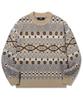 TRILLION Vintage Fair Isle Jacquard Crewneck Knit_Beige