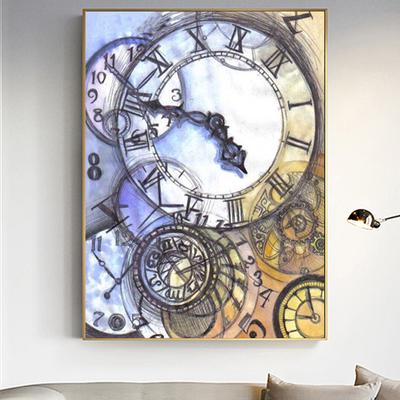 Pittura diamante punto croce orologio tempo diamante ricamo pietre arte moderna 5D trapano completo arte della parete