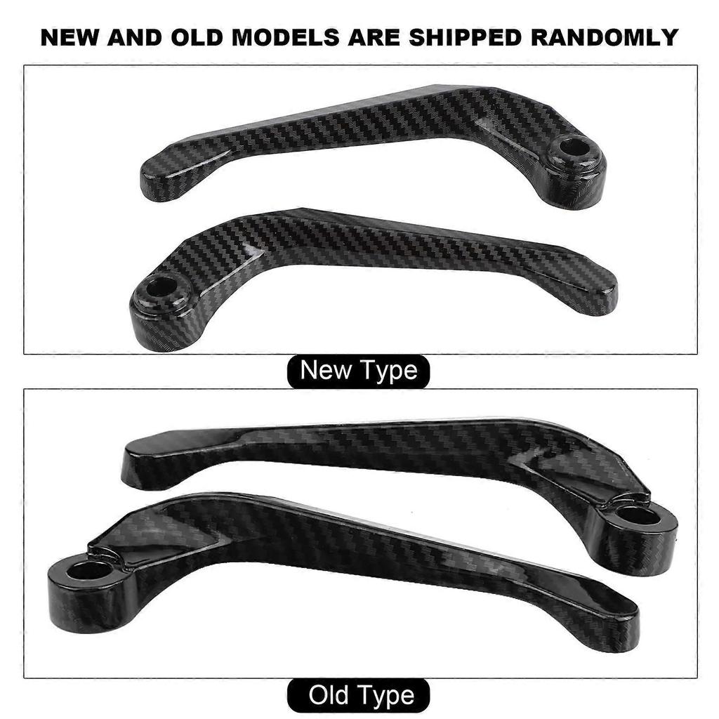 1 Pair of Carbon Fiber Motorcycle Brake Clutch Levers Handlebar Protect Guard(Black)