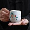 White Ceramic Tea Cup Cute Cat Kung Fu TeaCups 100ml
