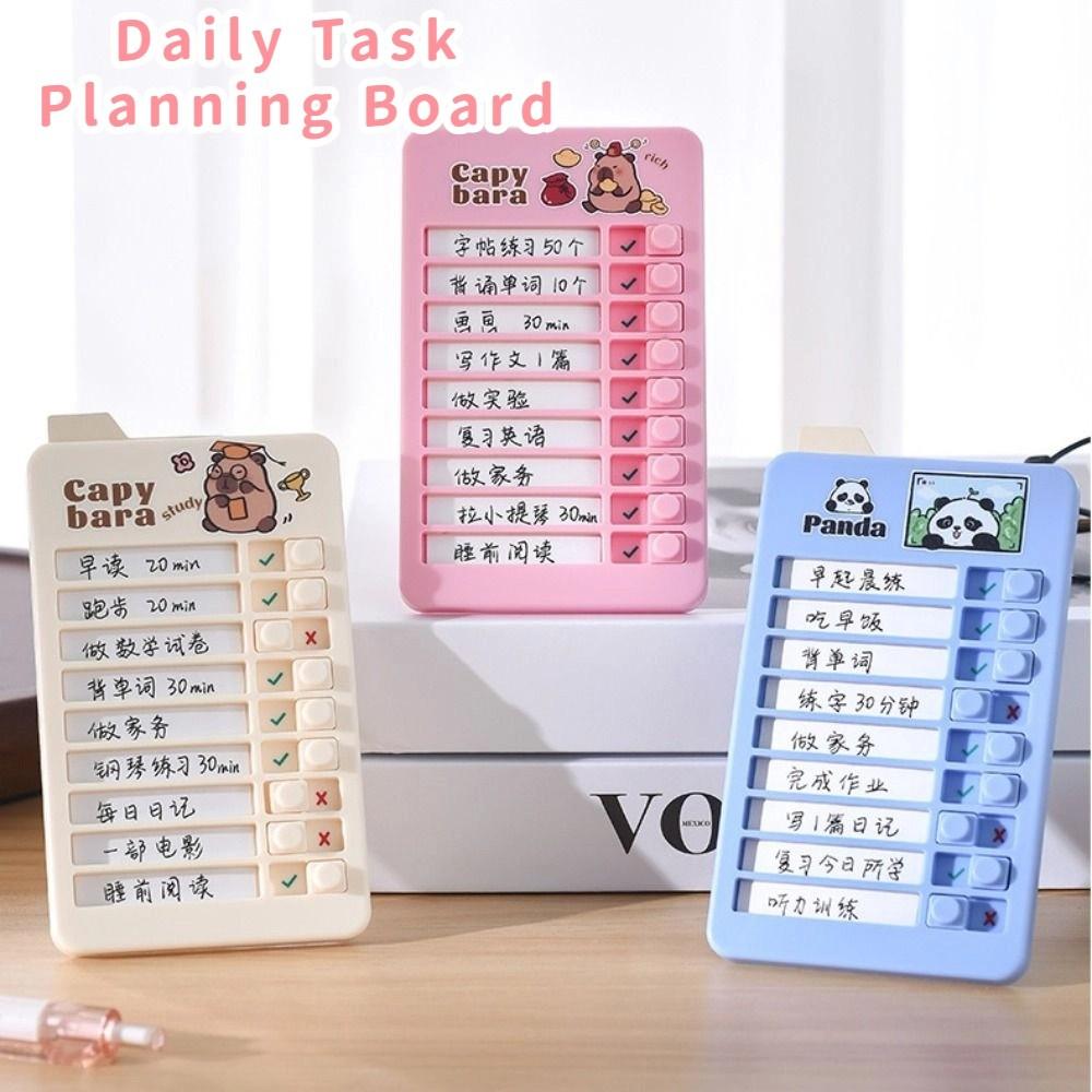 Detachable Daily Task Planning Board Panda Self-discipline Punch Card Children