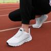 Unisex White Sports Shoes, Mesh Breathable Lightweight Running Shoes, Soft Soled Casual Walking Shoes