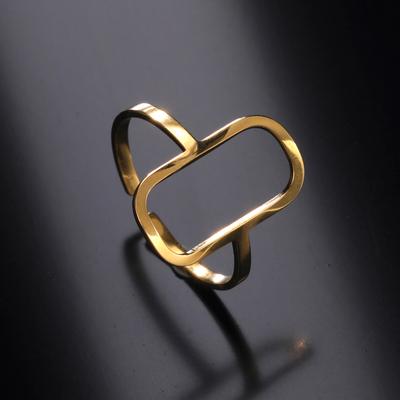Anillos Geométricos Rectangulares COOLTIME Abiertos Ajustables de Acero Inoxidable para Hombres Mujeres Joyería de Declaración Regalo Nuevo 2025