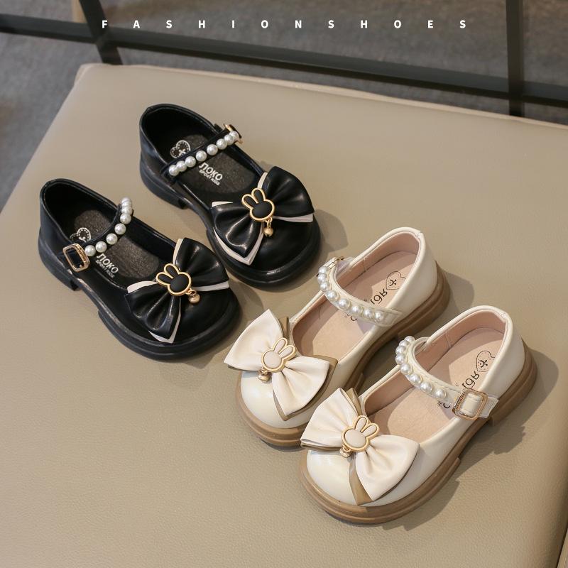 Girls Leather Shoes 2025 Spring and Autumn New Black Mary Jane Soft Sole Little Princess Girls Children Jk Single Shoes Summer Women