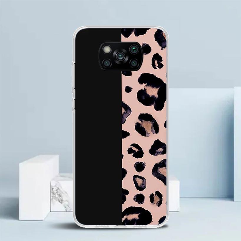 Leopard Print Phone Case For Xiaomi Poco F7 Ultra X5 X6 X7 Pro M7 Redmi 15C 15 13C 13 12C 12 10C 10 10A 9 9C 9A 9T Cover Poco X7