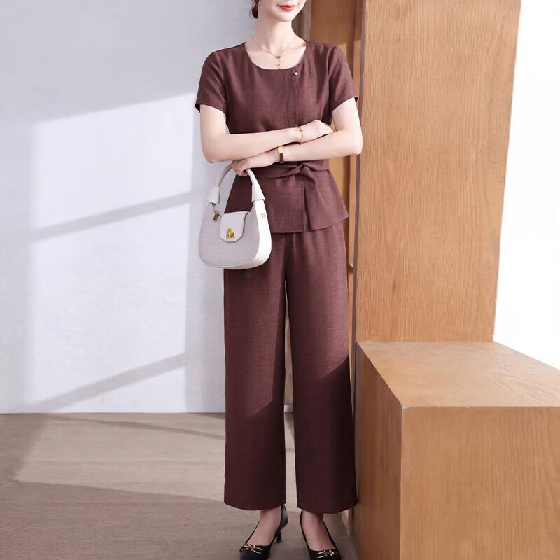 Xuexi Women s Elegant Short-Sleeve T-Shirt Set XL