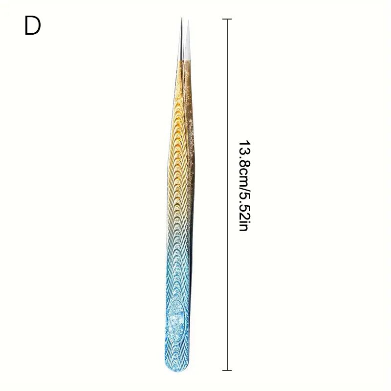 Eyelash Tweezers Ice Flower Anti-Static 3D Accurate Eyebrow Grafting False Lashes Extension Supplies Makeup Tweezer Tools