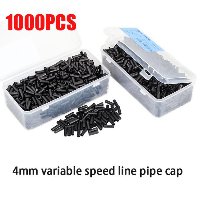 1000Pcs/Box Road Mtb Bicycle 4mm 5mm Bike Derailleur Shift Brake Cable End Cap Dust Cover Shifter Housing Ferrules Crimps 4mm 1000PCS