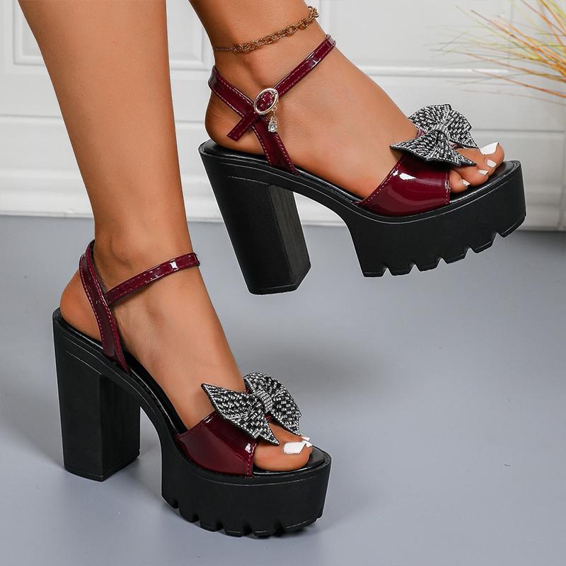 Fashion High Heels Women Sandals Dress Elegant Shoes Bow Fashion Woman Pumps 2025 Summer Trend Brand Cozy Casual Walking Mujer Zapatos
