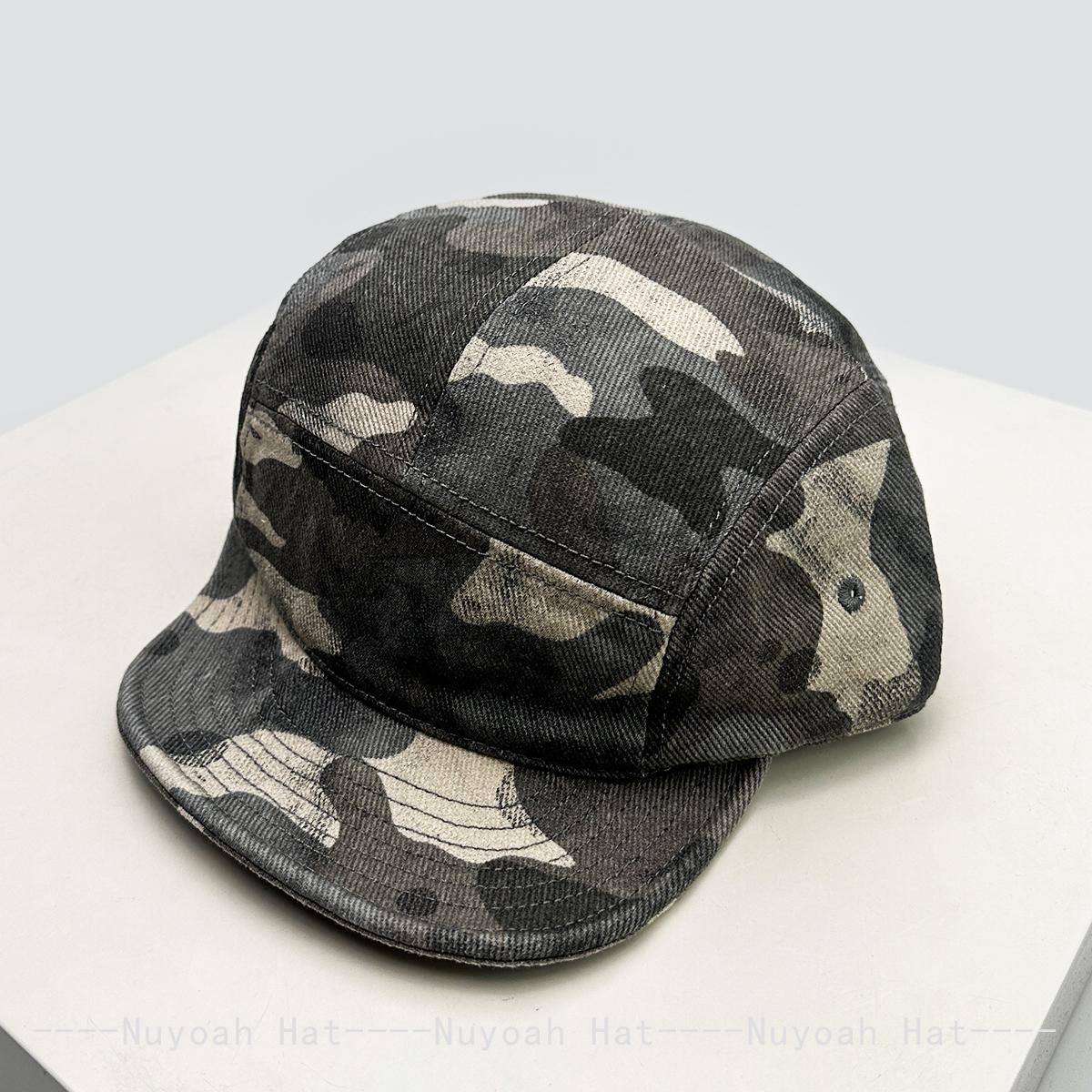 Yiran bag Nieuwe Heren Dames American Retro Camouflage Kleur Baseballpetten Zonneklep Straat Veelzijdig Vizierpetten Korte Klep Mode Persoonlijk 52-60cm