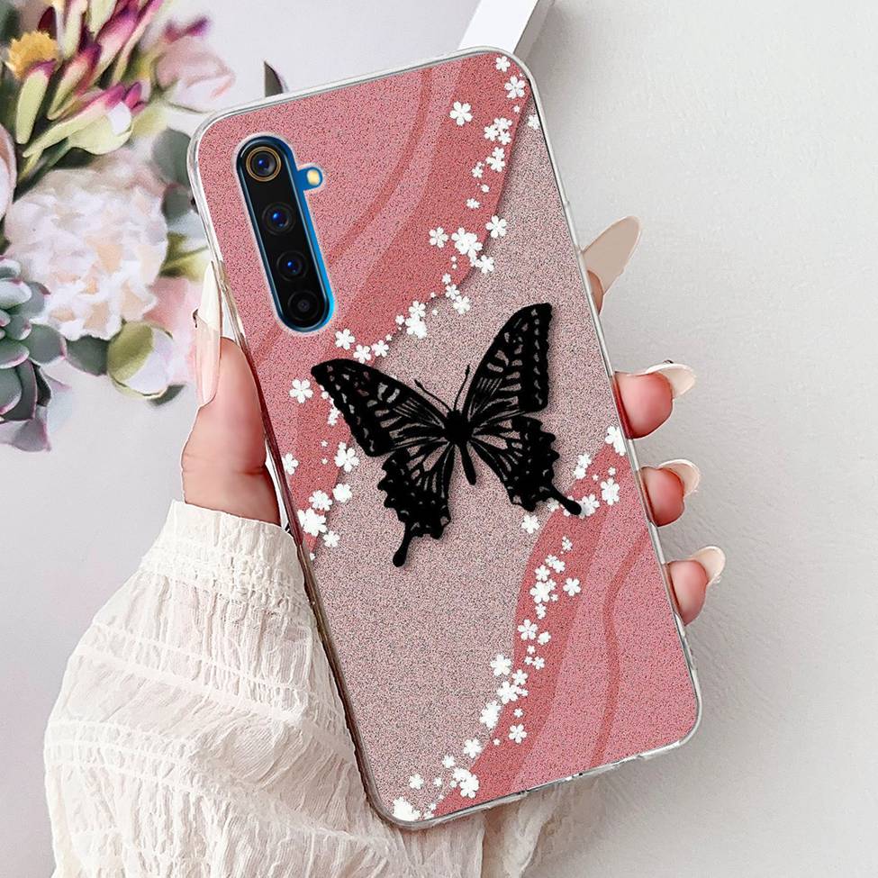 6.6" For Realme 6Pro RMX2061 RMX2063 Back Cover For Realme 6 Pro Case Clear Luxury Fashion Cute Cat Cool Funny Soft TPU Bumper