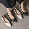 Fashion Black/white Solid Color Women Working Flats Shoes Soft Bottom Slip On Loafers Spring Shallow Mouth Nurse Mocasines Plus Size 43