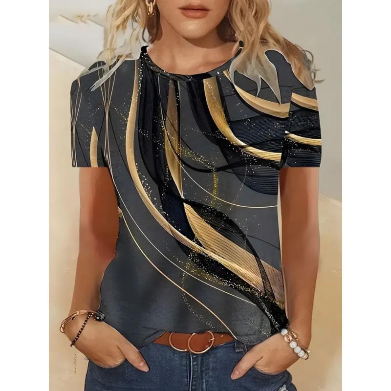 3D Printed Summer Fashion Women's T-Shirt Breathable Casual