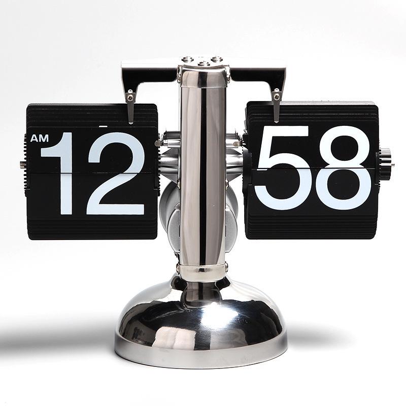 European Retro Flip Clock: Simple Desktop & Wall Design