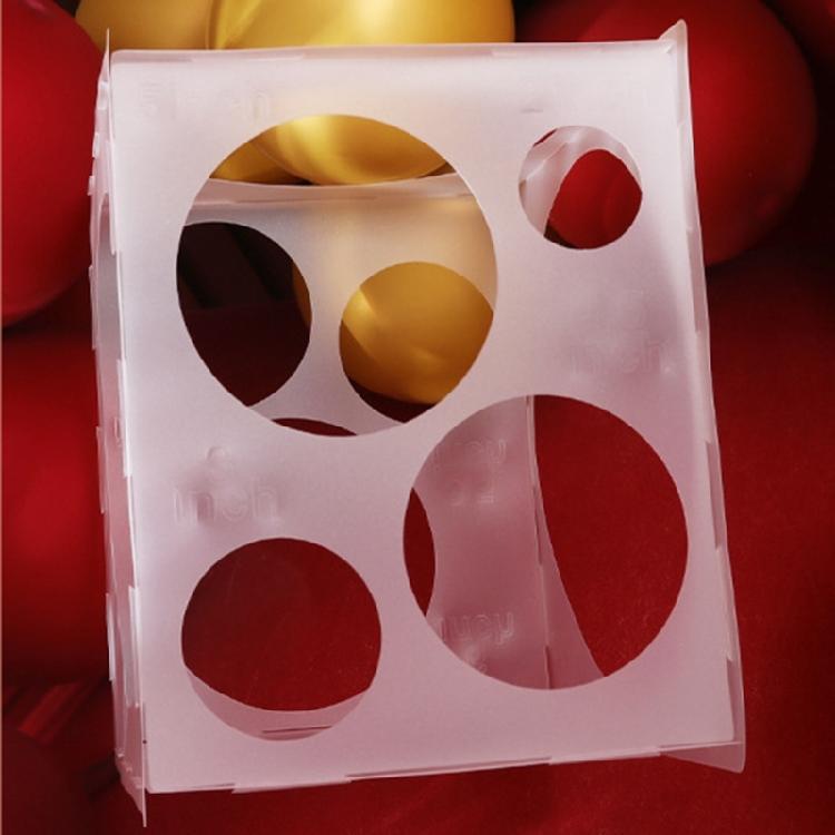 Plastic Balloon Sizer Box Cubes Balloon Size Measurement Tool Collapsible Decors