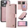 2-in-1 Magnetic Detachable Wallet Case for iPhone 15/15 Pro/15 Pro Max/15 Plus - PU Leather, Card Slots, MagSafe Charging, 360° Protection & Kickstand
