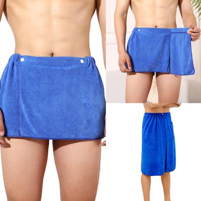 Men Wearable Bath Towel Short Pants Soft Coral Fleece Super Absorbent Swimming Beach Towel Blanket Body Wrap Towel