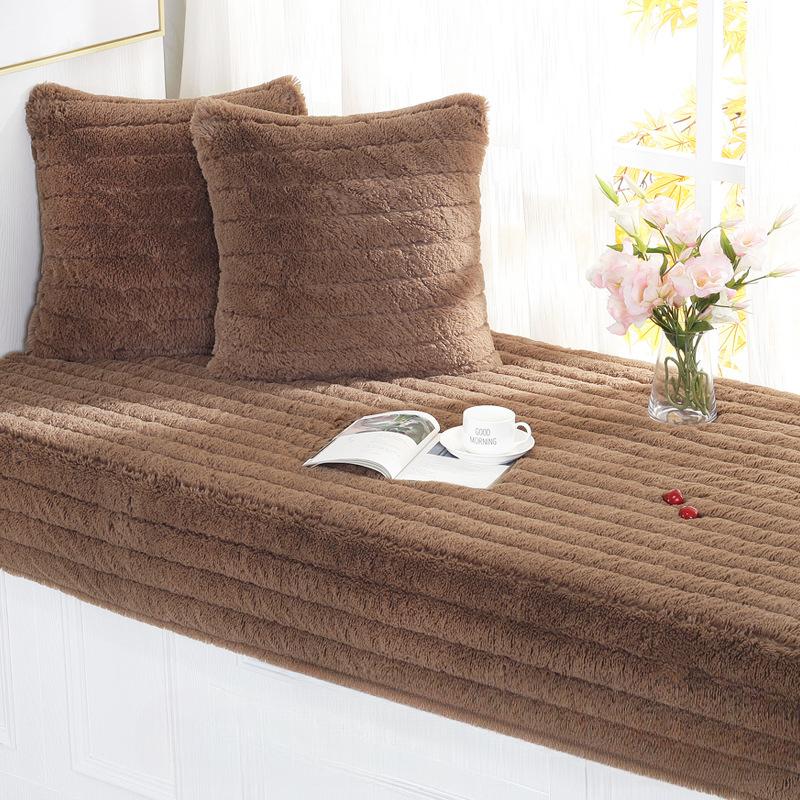 Plush Bay Window Mat Window Mat Fabric Pastoral Life Bay Window Tatami Seat Mat Thickened Non-Slip Balcony Mat