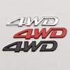 1Pcs 3D Chrome Black Metal Car Letters Logo 4WD Car Fender Side Rear Trunk Emblem Badge Sticker Decals Auto Accessories