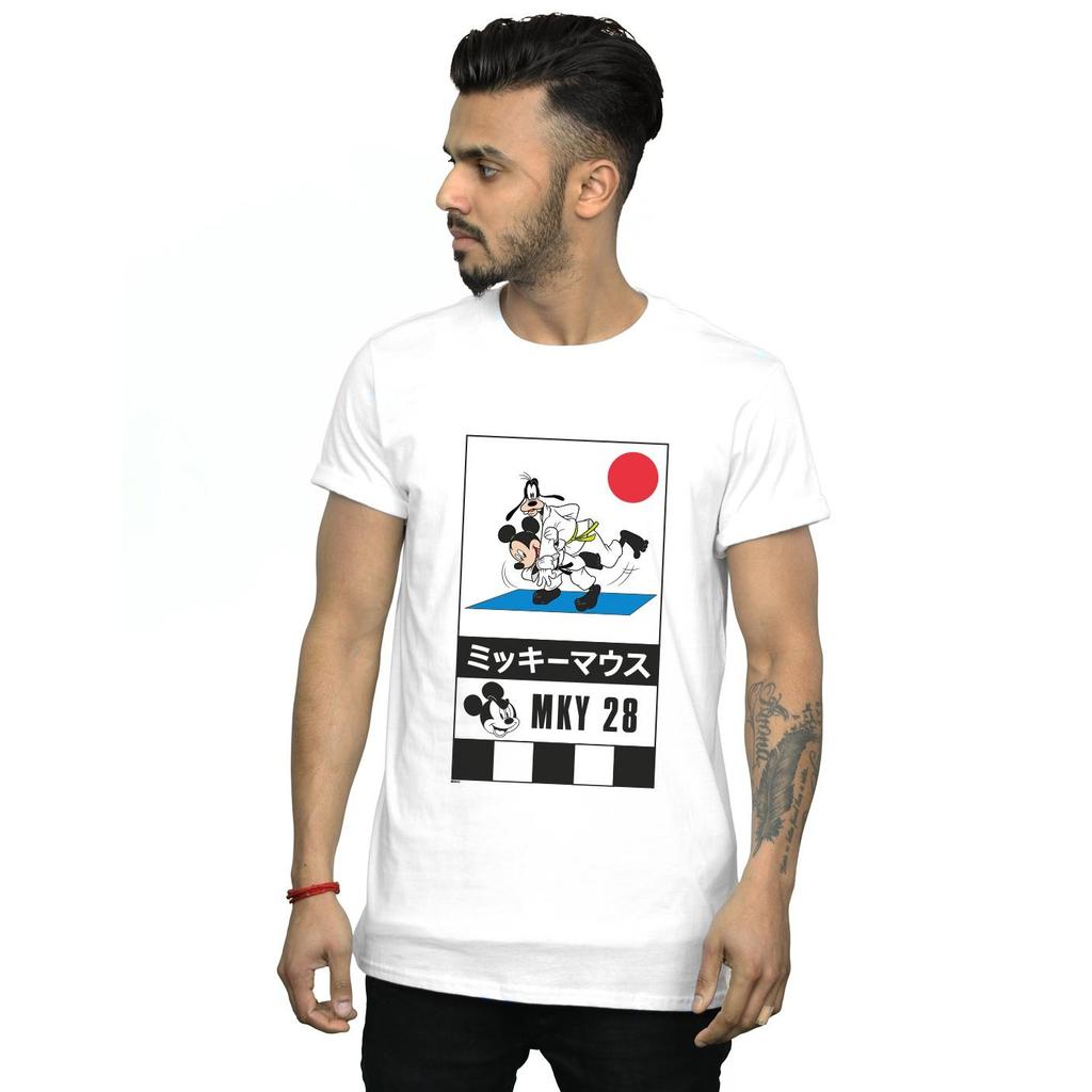 Disney Mens Mickey And Goofy Karate T-Shirt