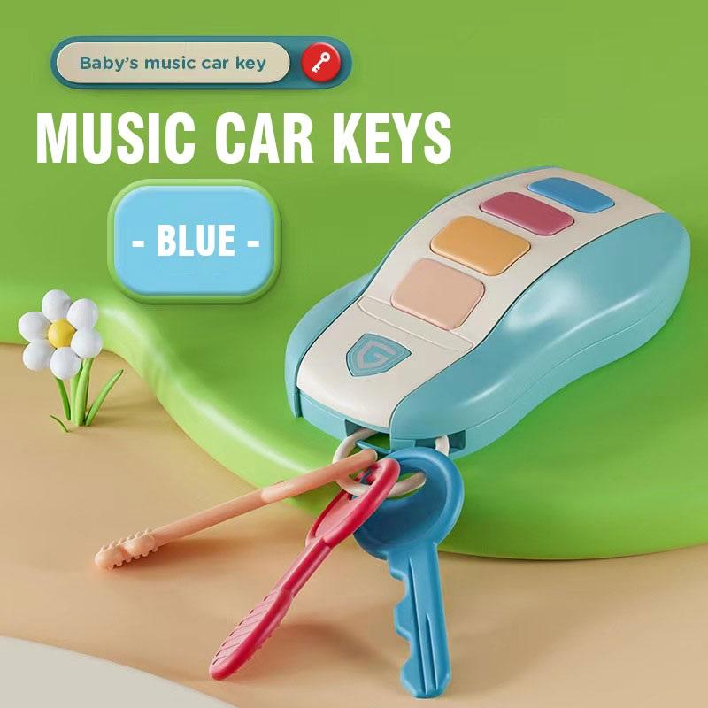 Baby Toy Musical Car Key Vocal Smart Remote Car Pretend Play Educational Toys For Children Baby Music Toys Gifts Silica gel