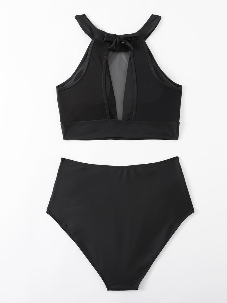 2025 Women's Plus Size Halter Bikini: European & American Style