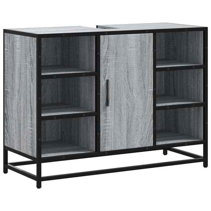 VidaXL Bathroom Vanity Cabinet Sonoma Grey Engineered Wood, Bathroom Sink Cabinet, Bathroom Furniture 849292