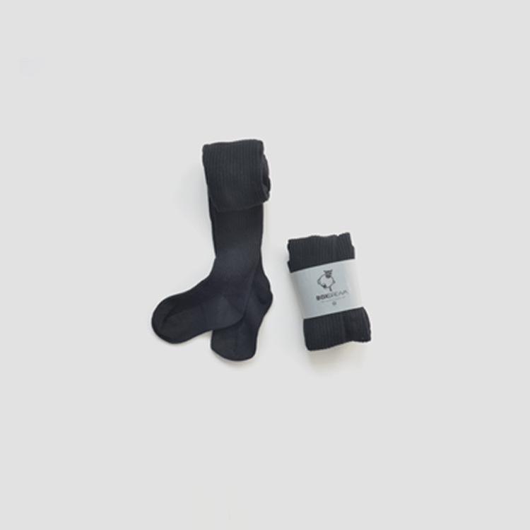 BOXDREAM Combed Cotton Kids' Tights - Striped Knit for Spring & Autumn