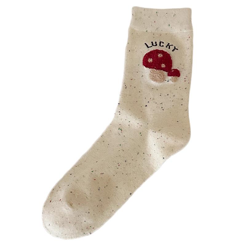 Socks Stacking Socks Pure Cotton Season Idea Yarn Cute Three-Dimensional Cartoon Cotton Medium Tube Socks Socks Industry