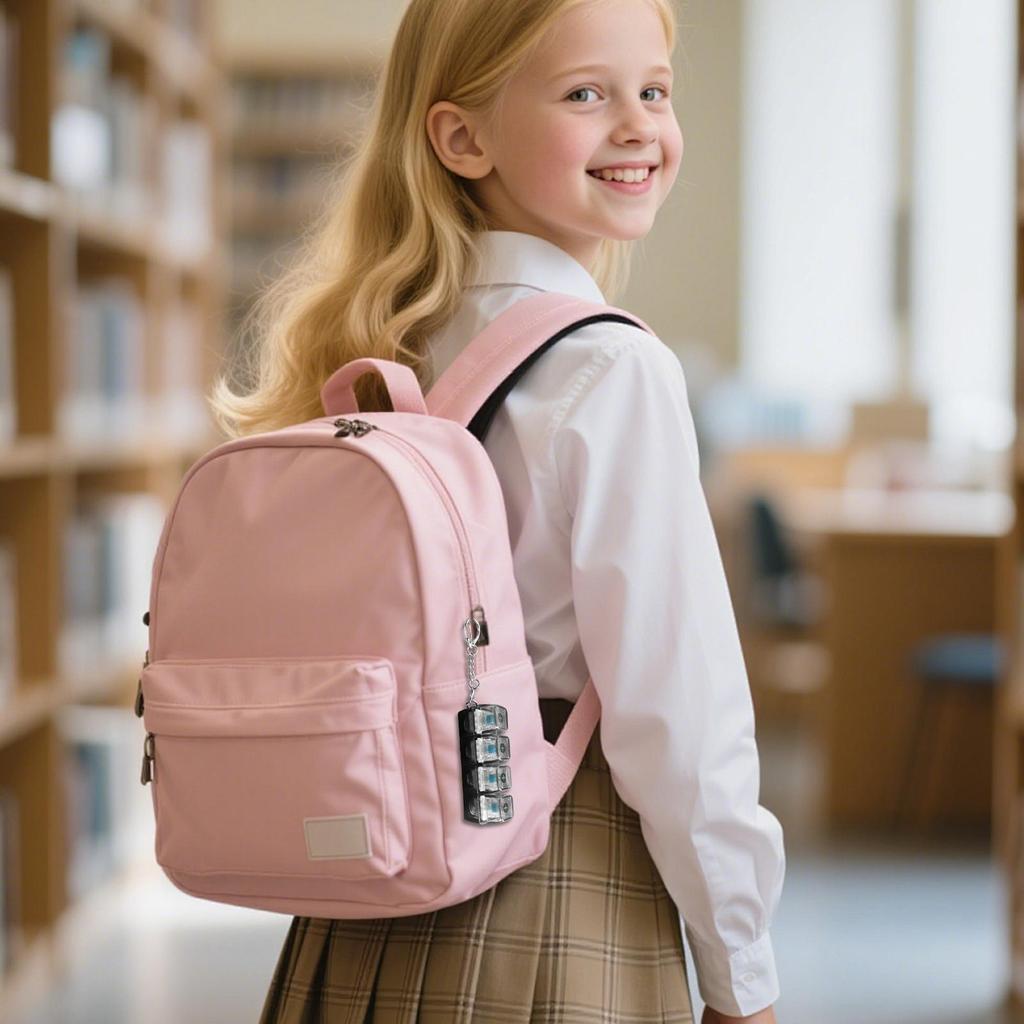 Fidget Toys LED Keyboard Keychain Crystal Clicker Sensory Toy for Stress Relief Keyboard Keychain Fidget Gadget for Adults Kids