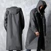 Black Waterproof Raincoat with Hood - Perfect for Hiking, Travel, Fishing & Climbing | Hand Washable EVA Material | Mid-Length