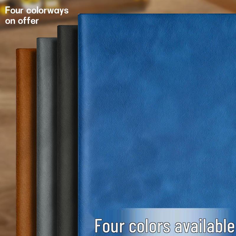 Solid Color A5 Leather Notebook: Retro Design for Business, Students, and Exams