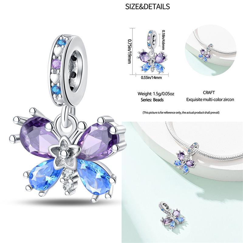 Copper Classic Purple Retro Heart Shape Lotus Angel Pattern Charms Beads Fit Necklace Bracelets Pendant Diy Jewelry