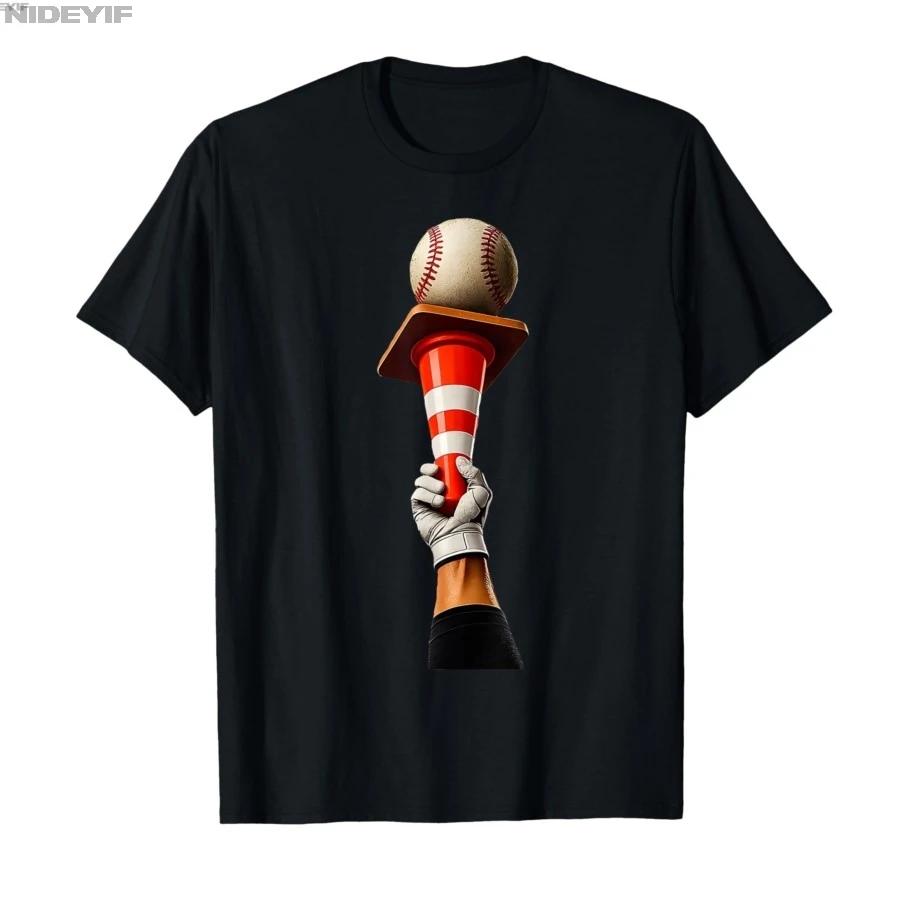Funny Hoist The Cone Meme Baseball Tshirt For Men Women 100 Cotton T Shirts Short Sleeve Tops 04061 S