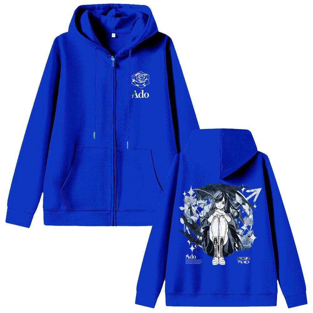 Zipper Hoodie Men's and Women's Fashion Zipper Jacket Unisex Casual Wool Zipper Sweatshirt