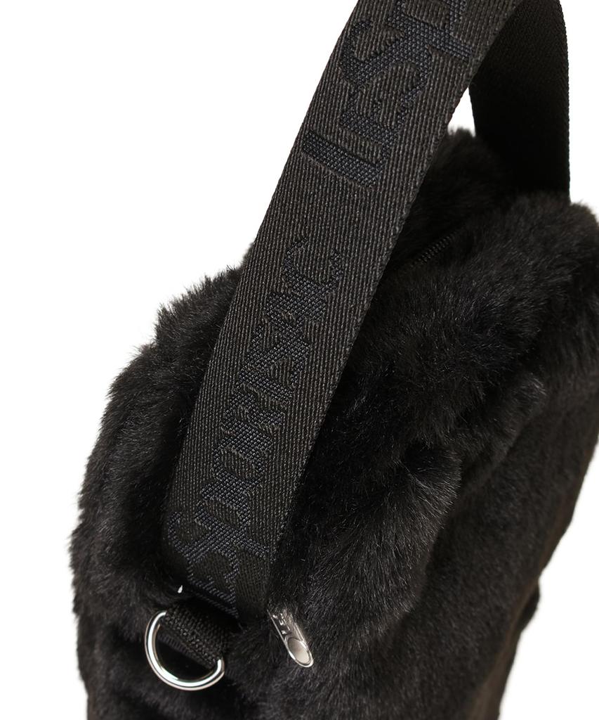 LeSportsac Official FUR MINI PHONE CROSSBODY Shoulder Bag3028 Women's Black Fluffy Fur