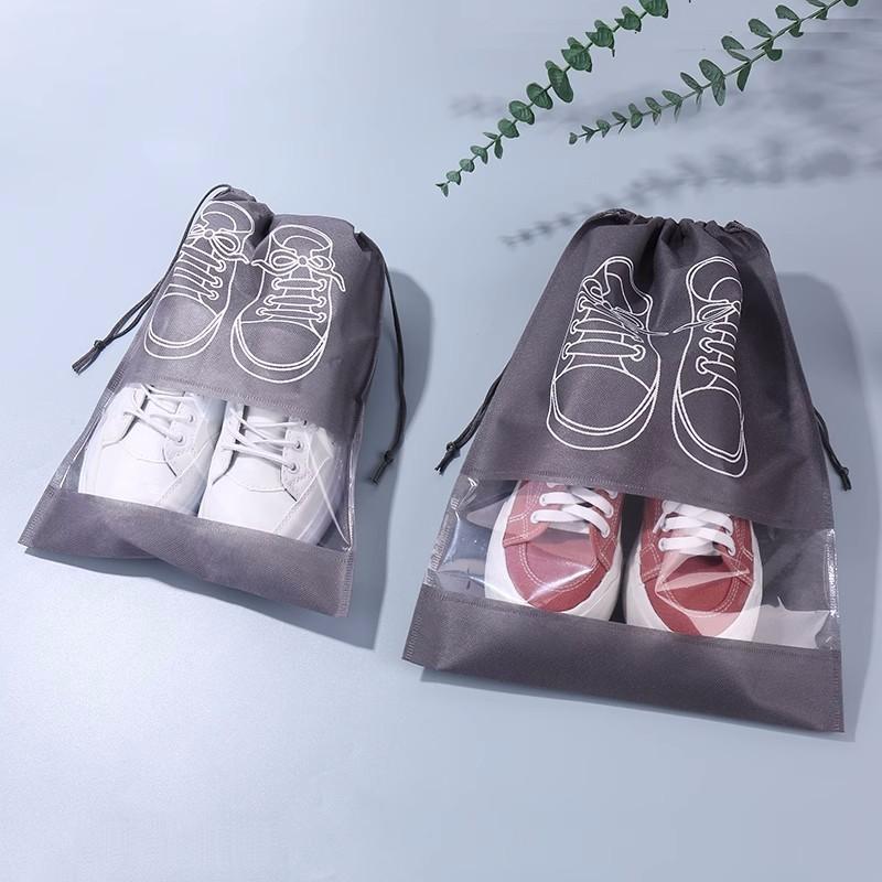 5PCS non-woven shoe bag, shoe storage bag, drawstring bundle bag, shoe bag, dust bag, travel shoes, overshoe bag.