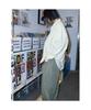 Saendeusaundeu (Unisex) Wide Balloon Fit Work Denim Khaki