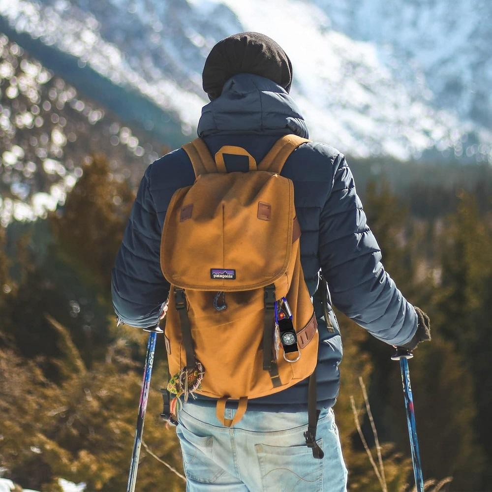 5pcs Carabiner Key Chain Compass Camping Outdoor Gadgets Hiking Survival Sports and Outdoor Recreation Accessories