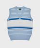 Yaitch Striped Jacquard Knit Vest - Baby Blue
