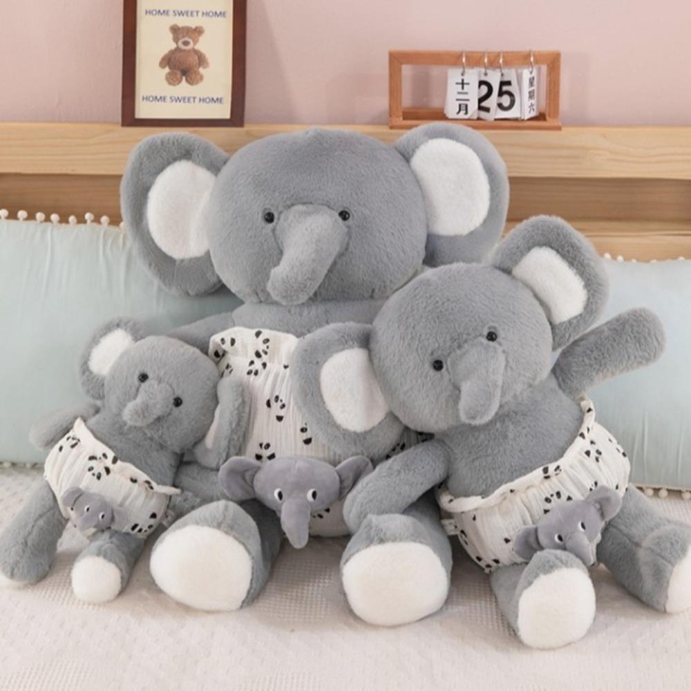 Creative Cartoon Elephant Plushie Cute Animal Stuffed Toys Run Elephant Plush Doll  Boys and Girls